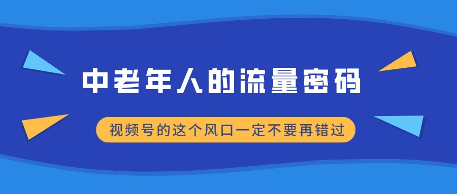 中老年人的流量密码，视频号的这个风口一定不要再错过，小白轻松月入过万发财课-专注分享网络创业项目落地实操课程 – 全网首发_高质量创业项目输出发财课创业新信息平台